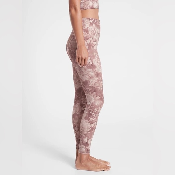 Athleta Pants - Athleta Elation Printed Tight, Antoinette Velvety Pink, Size ST